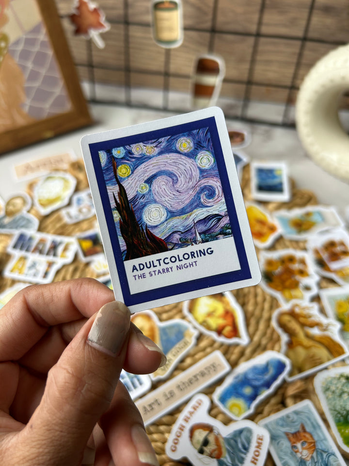 Van Gogh journaling kit with Starry Night stickers, Van Gogh stationery, and art-themed journaling supplies for planners and creative projects – Shop ABC