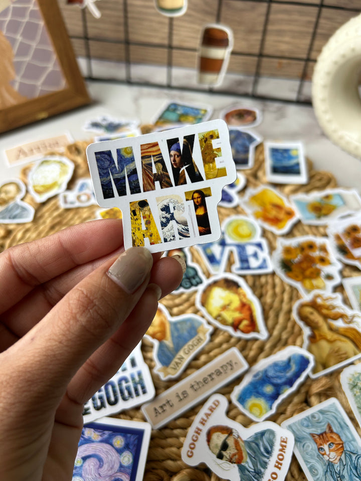 Van Gogh journaling kit with Starry Night stickers, Van Gogh stationery, and art-themed journaling supplies for planners and creative projects – Shop ABC