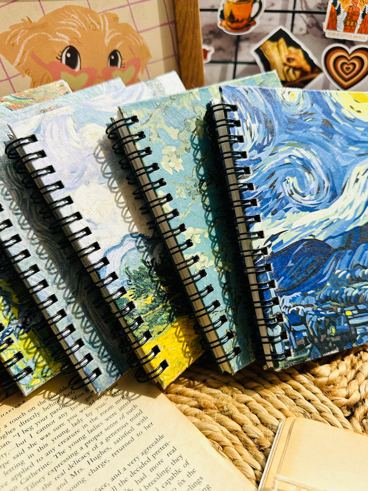 Van Gogh self portrait handmade paper journal featuring vintage art cover, textured pages, and artistic notebook design – Shop ABC

