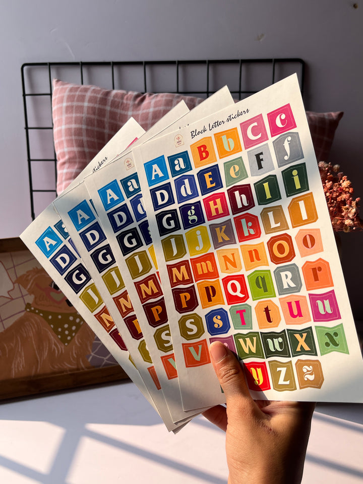 Block Letter Sticker Pack-02 for journaling – Shop ABC