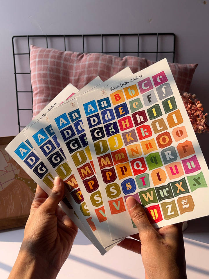 Block Letter Sticker Pack-02 for journaling – Shop ABC
