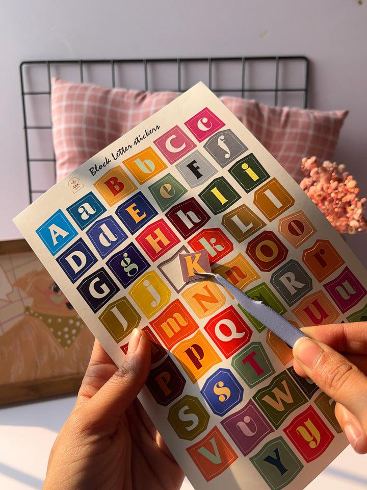 Block Letter Sticker Pack-02 for journaling – Shop ABC