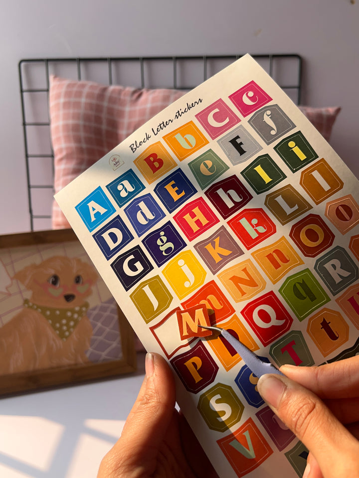 Block Letter Sticker Pack-02 for journaling – Shop ABC