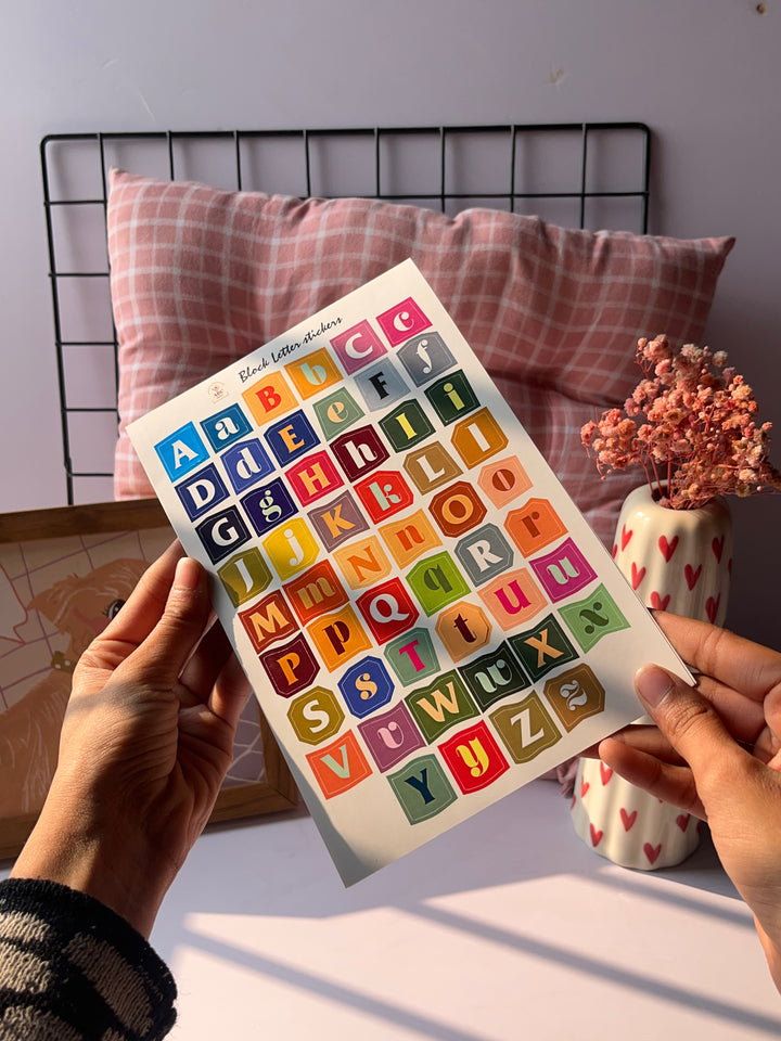 Block Letter Sticker Pack-02 for journaling – Shop ABC